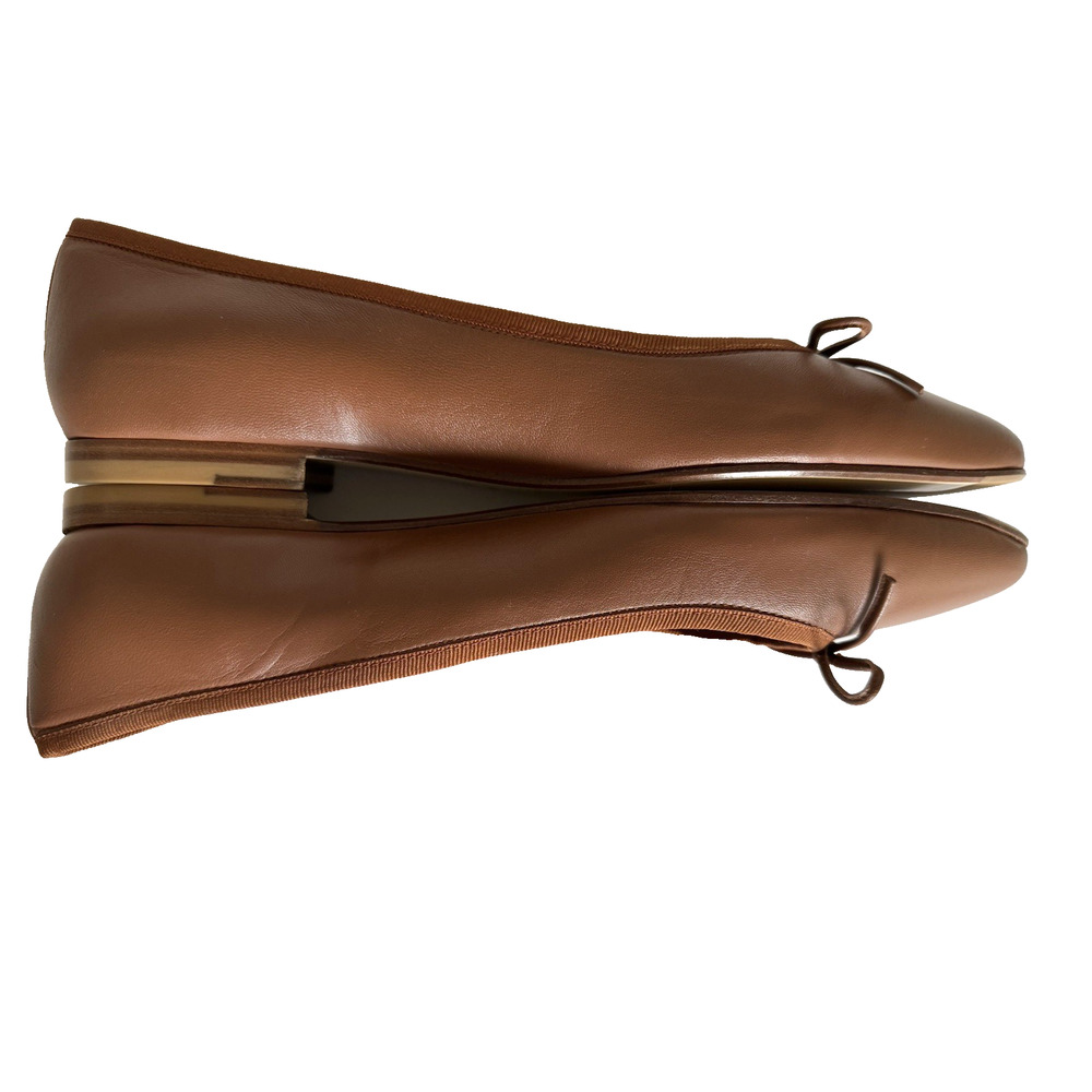 Margaux Brown Pointed Toe Ballet Flats - Picture 10 of 11
